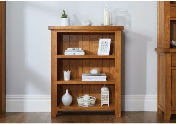 Country Oak Small Low Bookcase