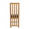 Dorchester Slatted Back Oak Dining Chair Brown Leather Pad - WINTER MEGA DEAL - 5 LEFT IN STOCK - 7