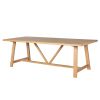 Doveridge 240cm Whitewash Limed Oak Large Trestle Dining Table - 10% OFF AUTUMN SALE - 2