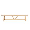 Doveridge 220cm Whitewash Limed Oak Large Trestle Dining Bench - 10% OFF CODE SAVE - 6