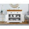 Farmhouse White Painted 100cm Assembled Oak Sideboard - 10% OFF CODE SAVE - 3