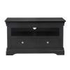 Toulouse Black Painted Fully Assembled TV Unit 2 Drawers - 10% OFF CODE SAVE - 6