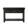 Toulouse Black Painted 3 Drawer Large Assembled Console Table - BLACK FRIDAY SALE - 7