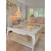 Chamonix French Inspired 90cm Square Brilliant White Painted Coffee Table - SUMMER SALE - 4