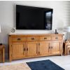 Large Country Oak Fully Assembled Sideboard 200cm - BLACK FRIDAY SALE - 3