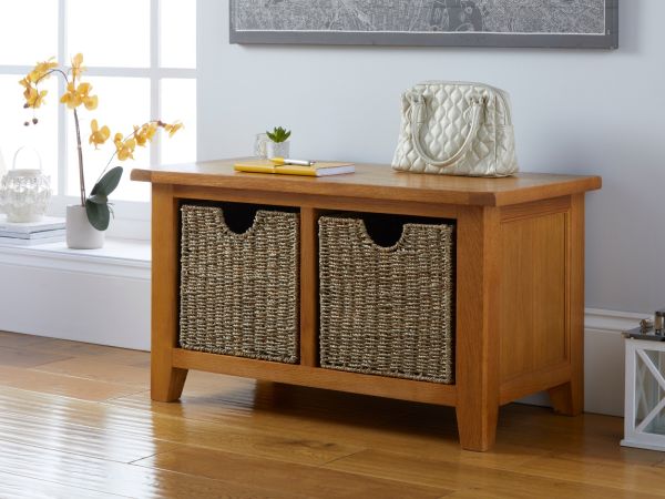 Wicker shoe storage bench sale