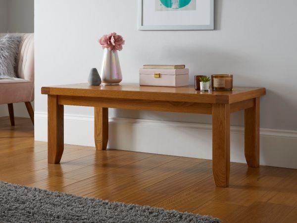 Country Oak Large 120cm Coffee Table - 10% OFF WINTER SALE