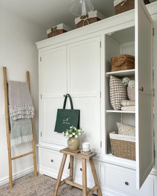Toulouse White Painted Triple Wardrobe with Drawer - Instagram photo taken by @herbieinthewillows_ as part of a collaboration