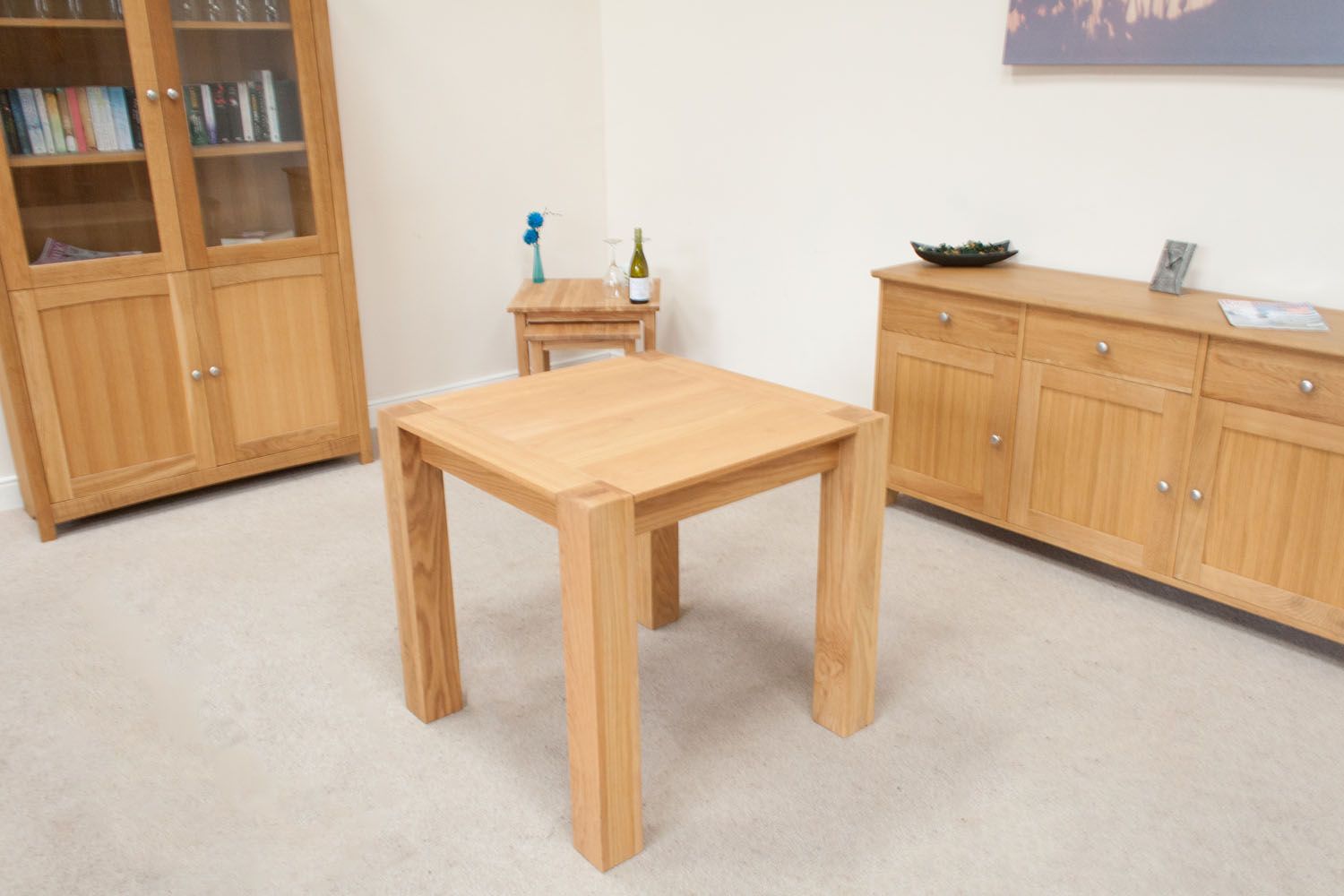 Cambridge Small Square Oak Kitchen Table 80cm X 80cm