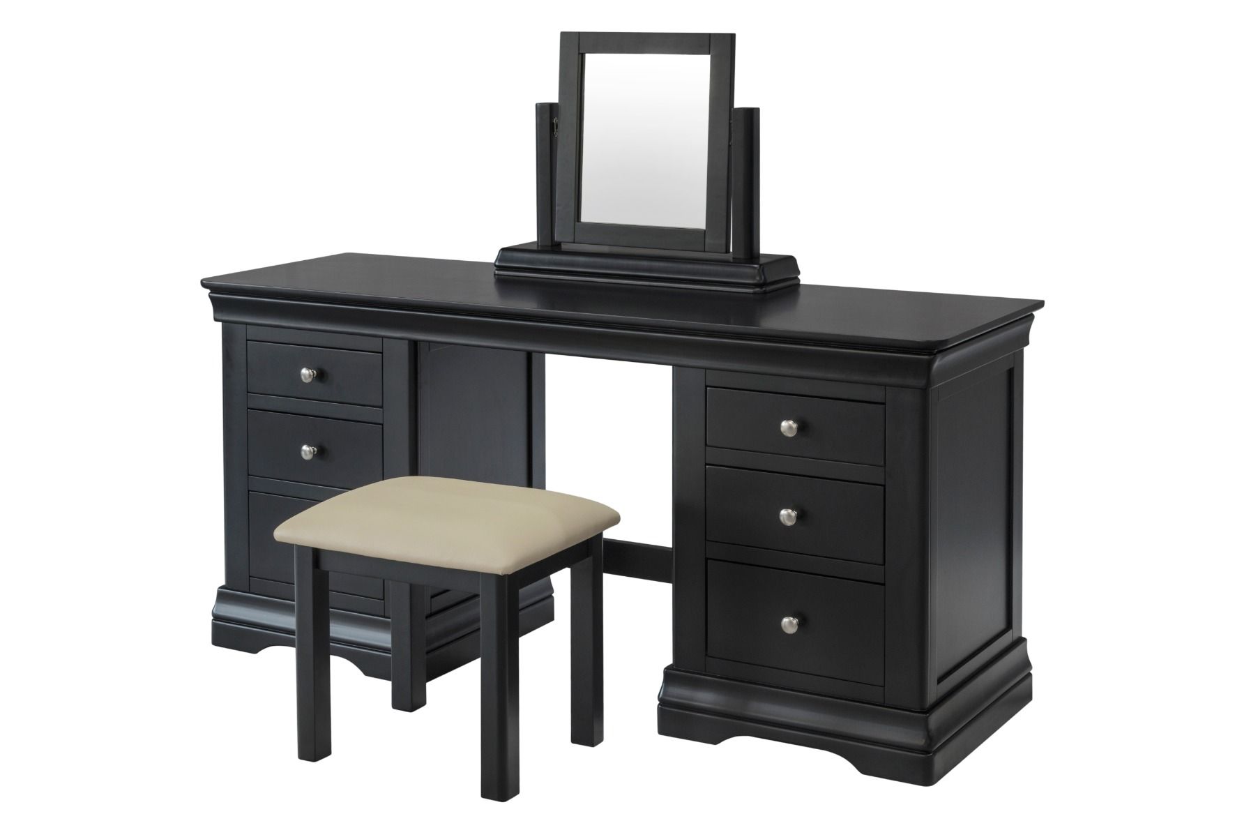 black toulouse dressing table