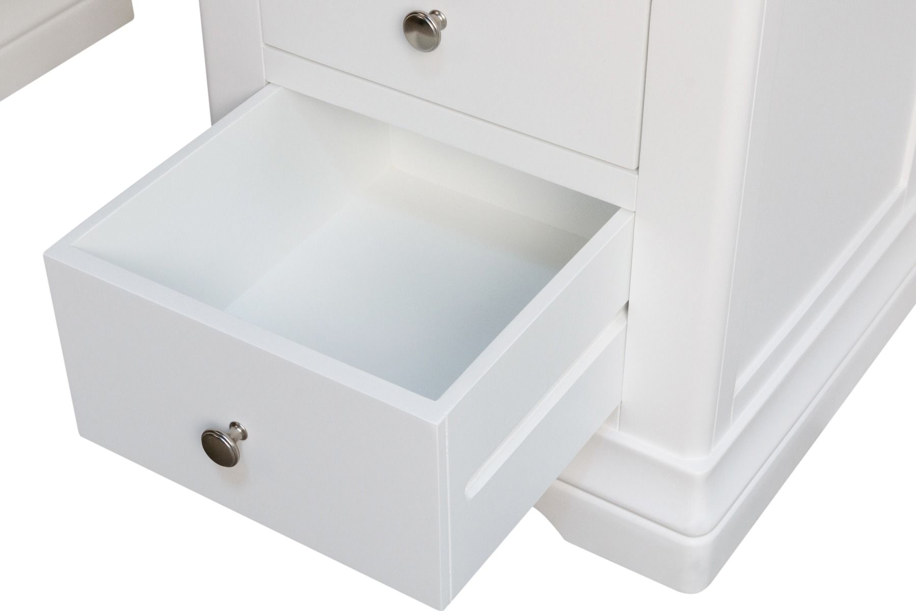 Toulouse White Painted Double Pedestal Large Dressing Table | Fully ...