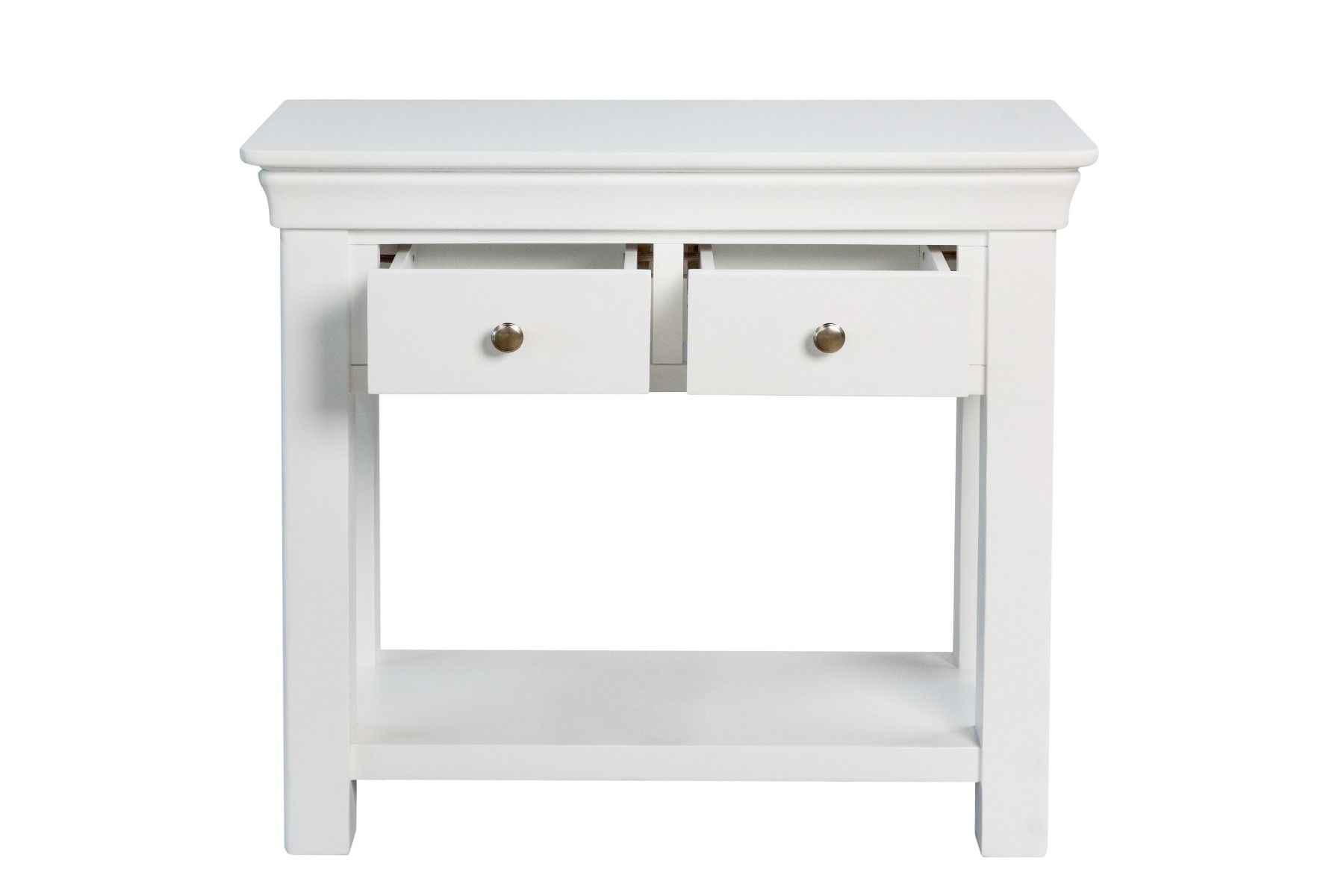 toulouse white console table